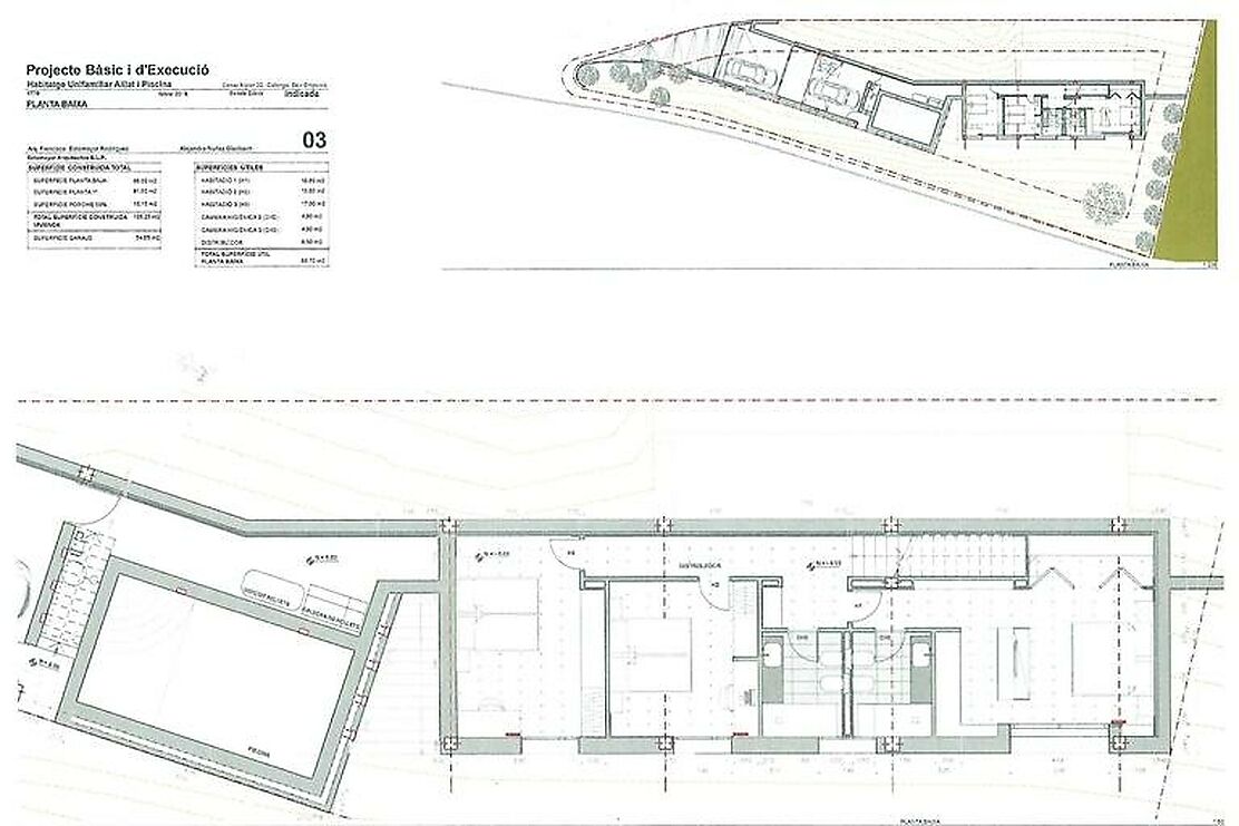 Plot with fantastic sea views + project to build a detached house